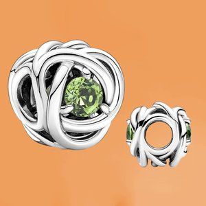 Pandora August Spring Green Eternity Circle Charm 790065C03
